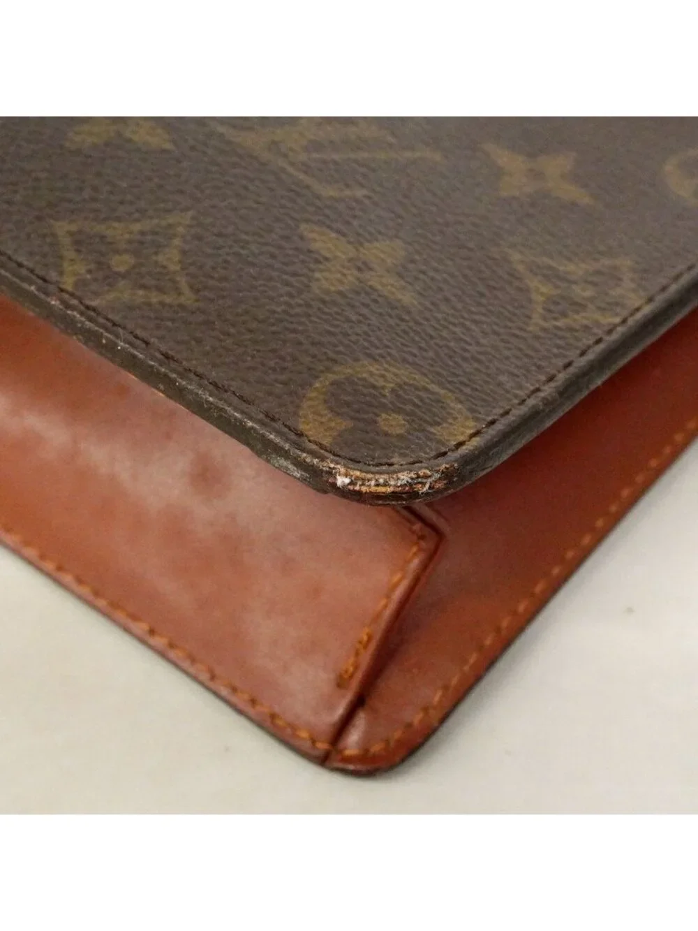 Louis Vuitton Clutch Monogram Pochette Homme Brown